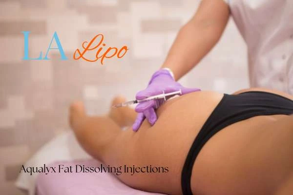 Woman having fat dissolving injections Lower Sydenham on thighs