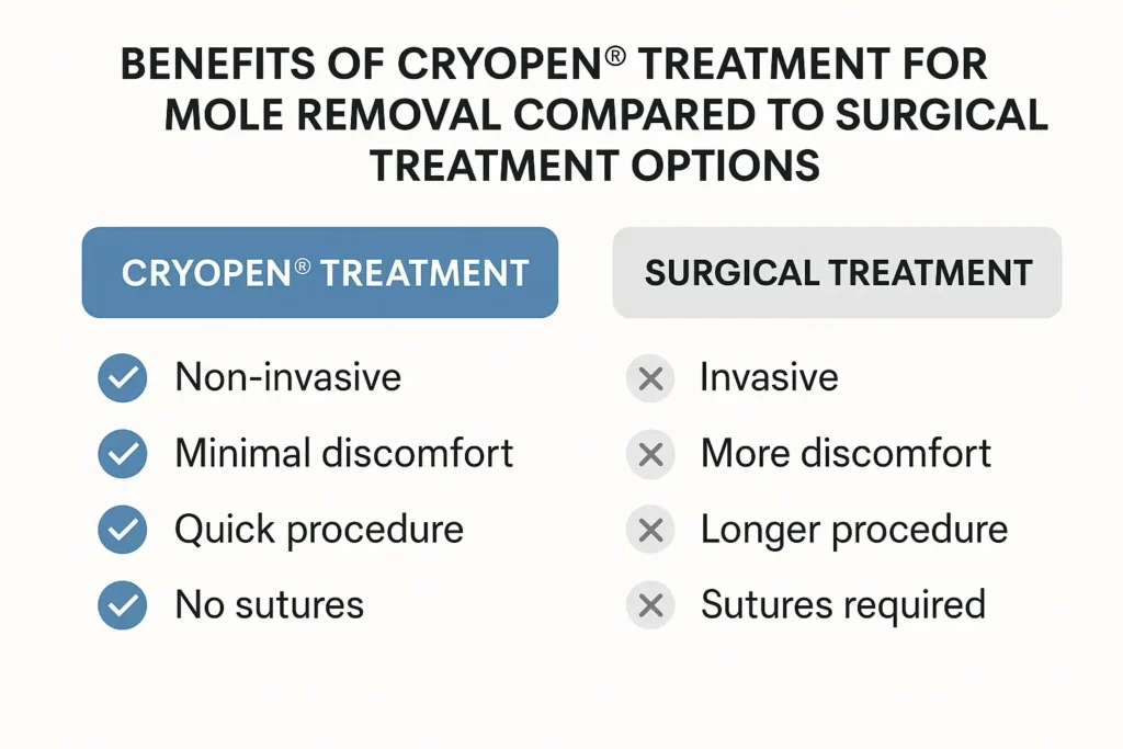 Benefits of professional mole-removal assessment at LA LIPO Lower Sydenham