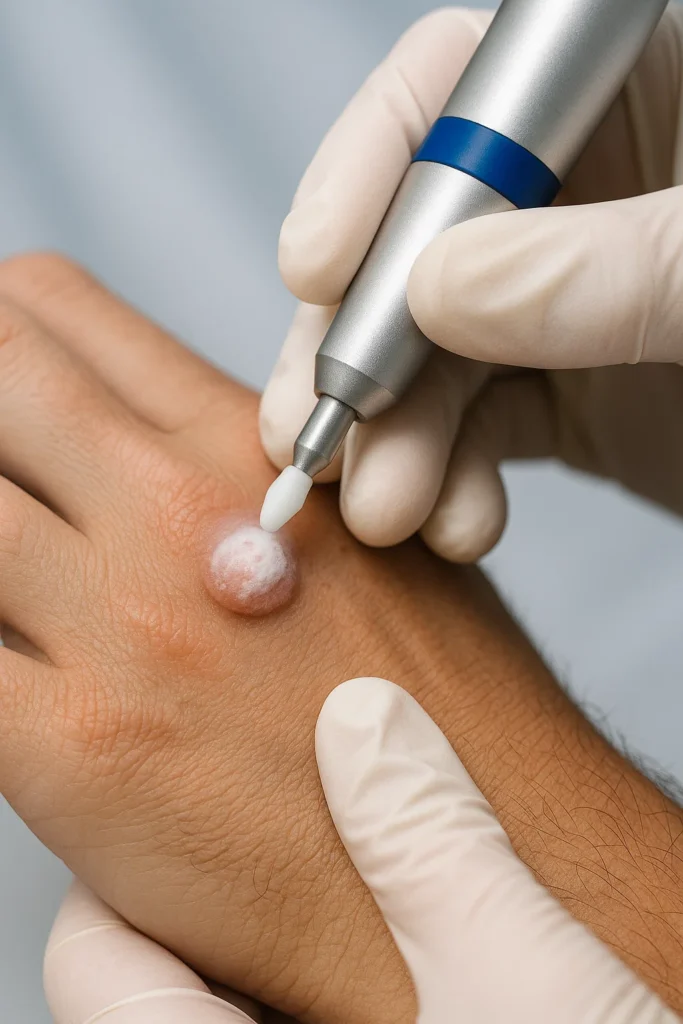 example of wart removal Lower Sydenham using cryopen